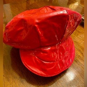 Original 1960s Red Vinyl "Gogo" Hat